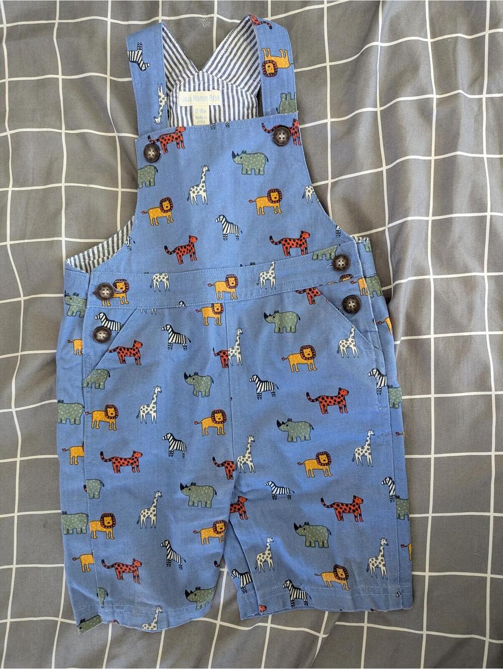 Jojo zoo animals short romper